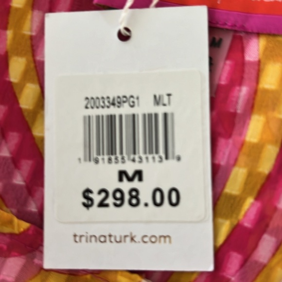 Trina Turk Paradise silk blend caftan and slip - Picture 9 of 9